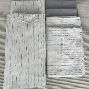 Charisma Queen Sheet Set Gray Stripe Microfiber 6pc Costco Soft Bedding
